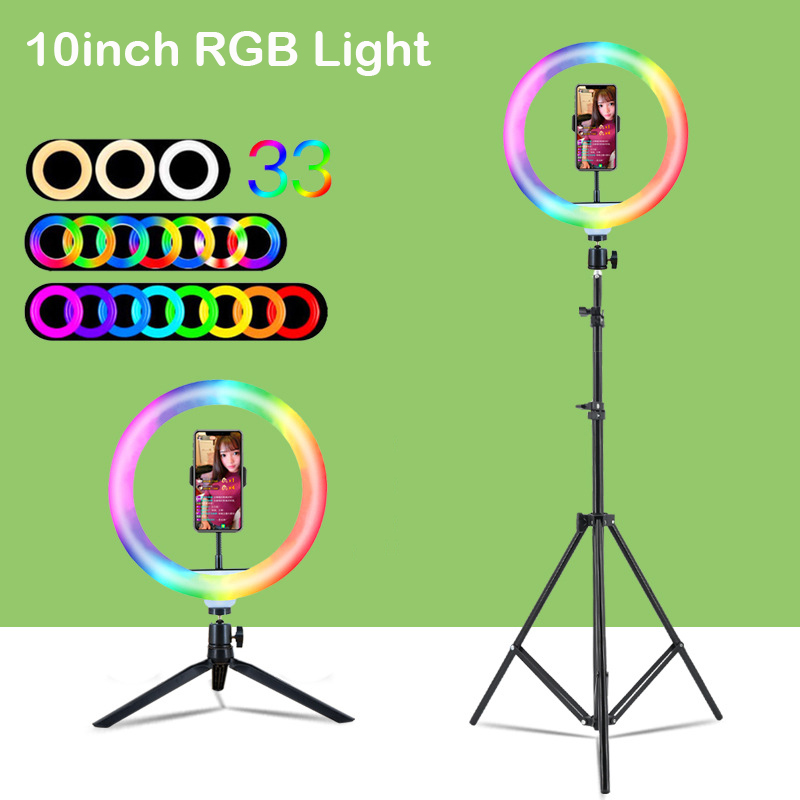 Photography Lighting Stick - Ring Light LED RGB 10 inci