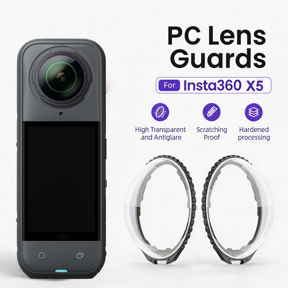 Photography And Videography Lighting - Pelindung Lensa PC untuk Insta360 X5