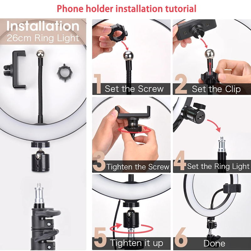 Lampu Cincin Selfie 16/26/33Cm - Photography Lighting Stick ulasan dan harga
