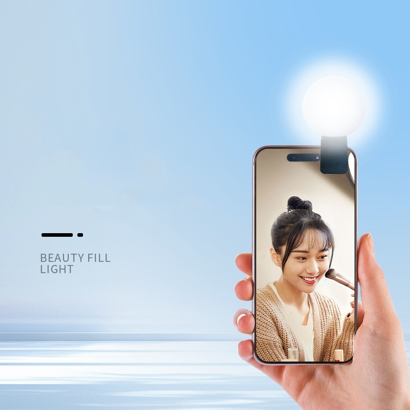 Lampu Selfie Mini Q Bulat, Lam - Photography Lighting Video ulasan dan harga