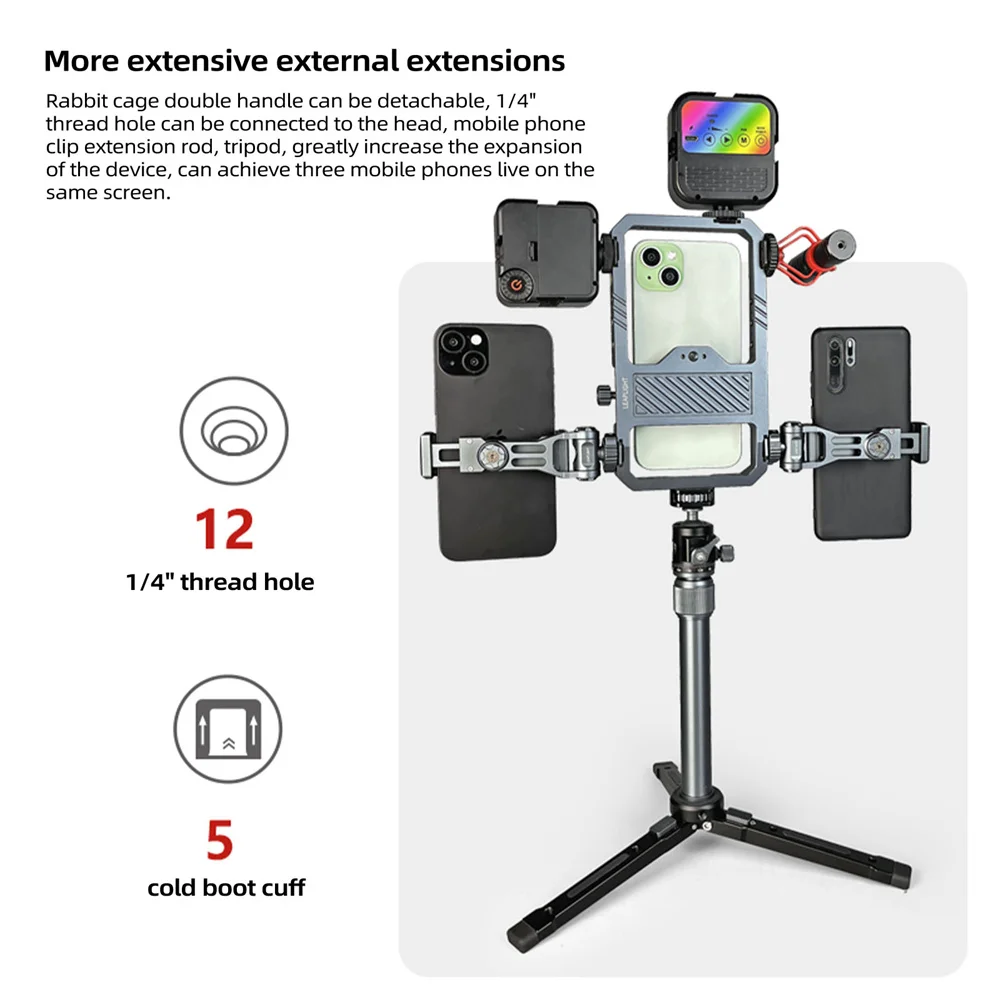 Penyangga ponsel logam Univers - Photography And Videography Lighting ulasan dan harga