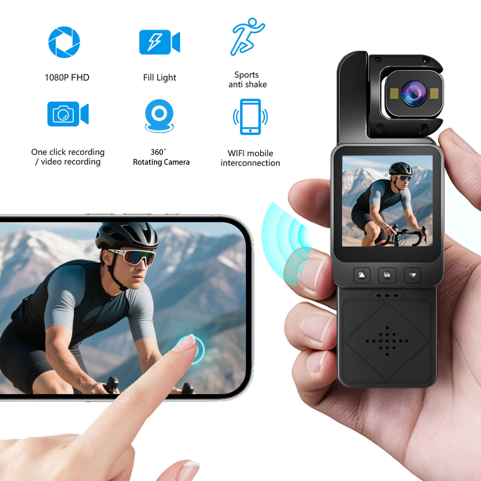 Kamera Aksi Genggam DV02 4K HD - Photography And Videography Lighting ulasan dan harga