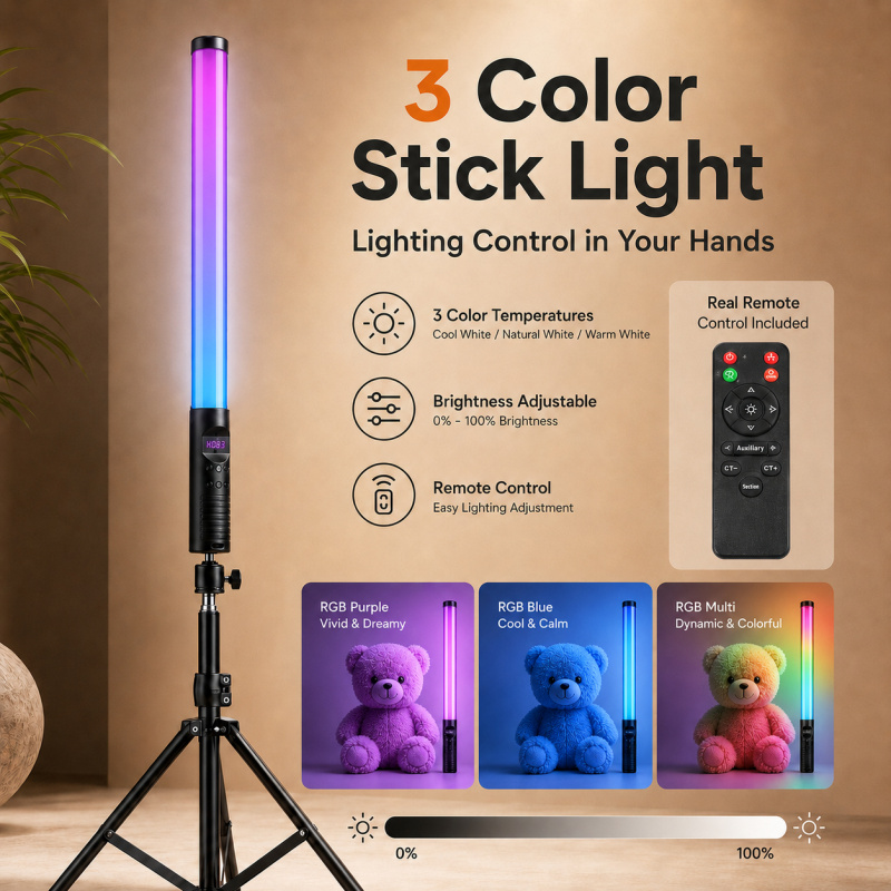 Tongkat Lampu Video RGB Gengga - Photography Lighting Stick ulasan dan harga