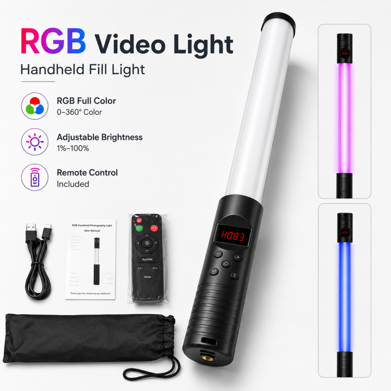 Tongkat Lampu Video RGB Gengga - Photography Lighting Stick ulasan dan harga