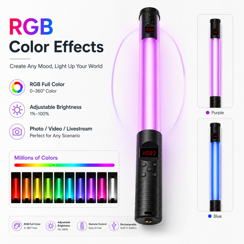 Tongkat Lampu Video RGB Gengga - Photography Lighting Stick ulasan dan harga