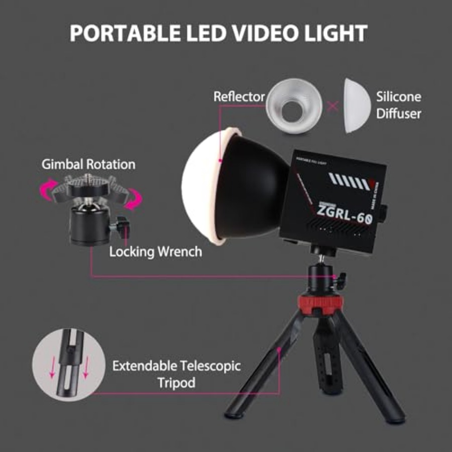 Lampu Video LED COB 60W Portab - Photography Lighting Video ulasan dan harga